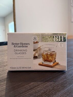 NWT Better Homes And Gardens Hollis Drinking Glasses